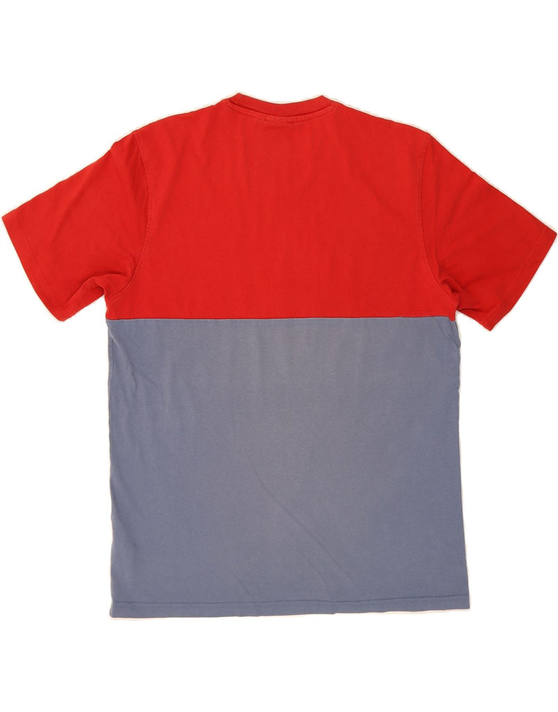 ADIDAS Mens T-Shirt Top Medium Red Colourblock Cotton Vintage Adidas and Second-Hand Adidas from Messina Hembry 