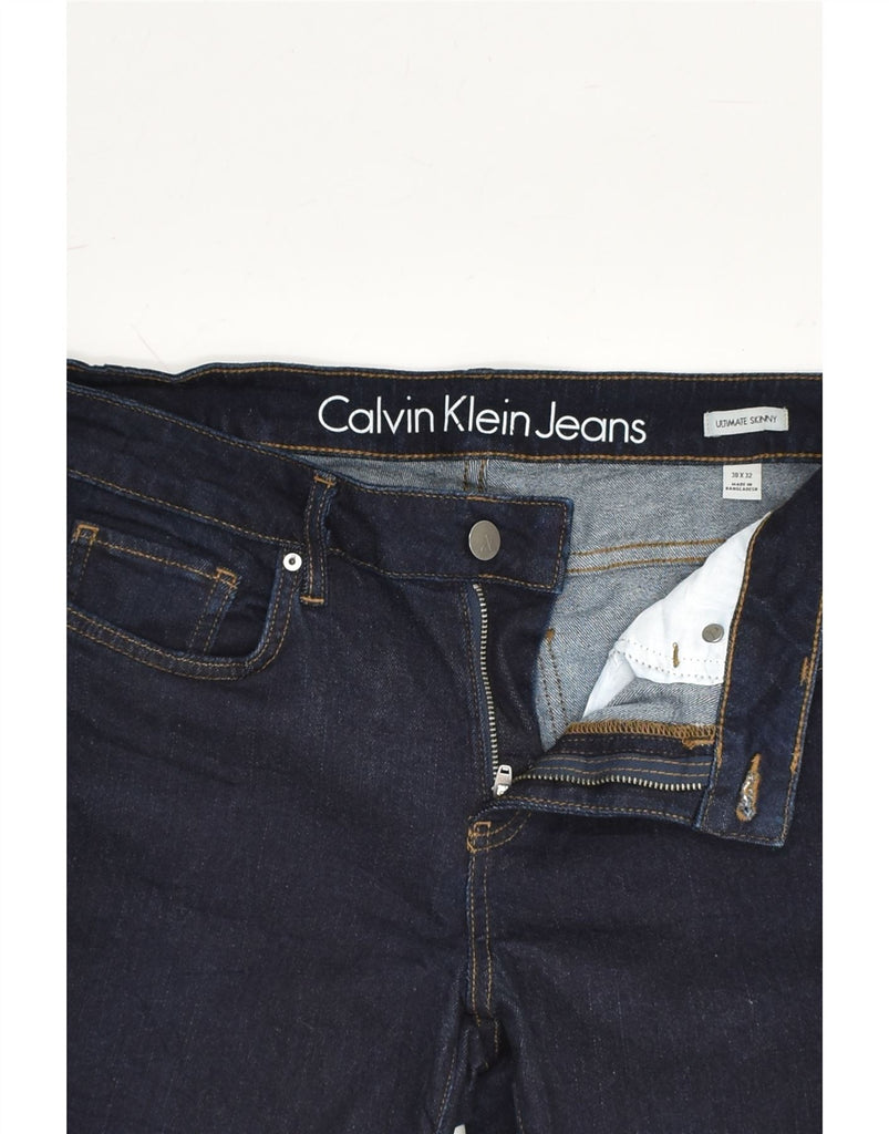 CALVIN KLEIN Womens Skinny Jeans W30 L32  Navy Blue Cotton | Vintage Calvin Klein | Thrift | Second-Hand Calvin Klein | Used Clothing | Messina Hembry 