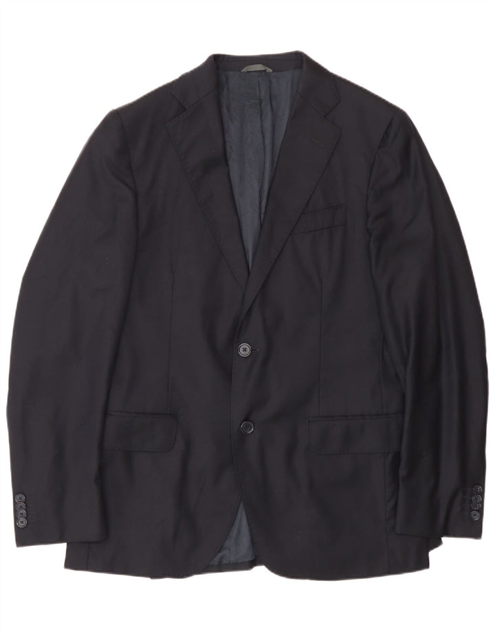Gutteridge Mens 2 Button Blazer Jacket IT 48 Medium Navy Blue Wool