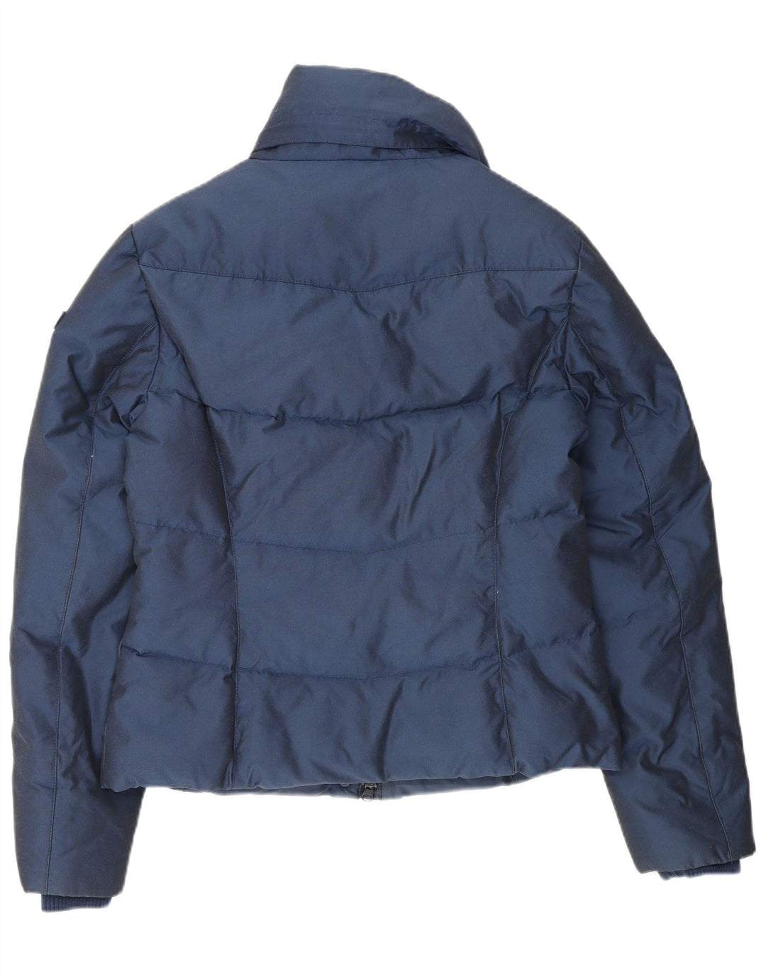 Woolrich Womens Padded Jacket UK 16 Large Navy Blue Cotton