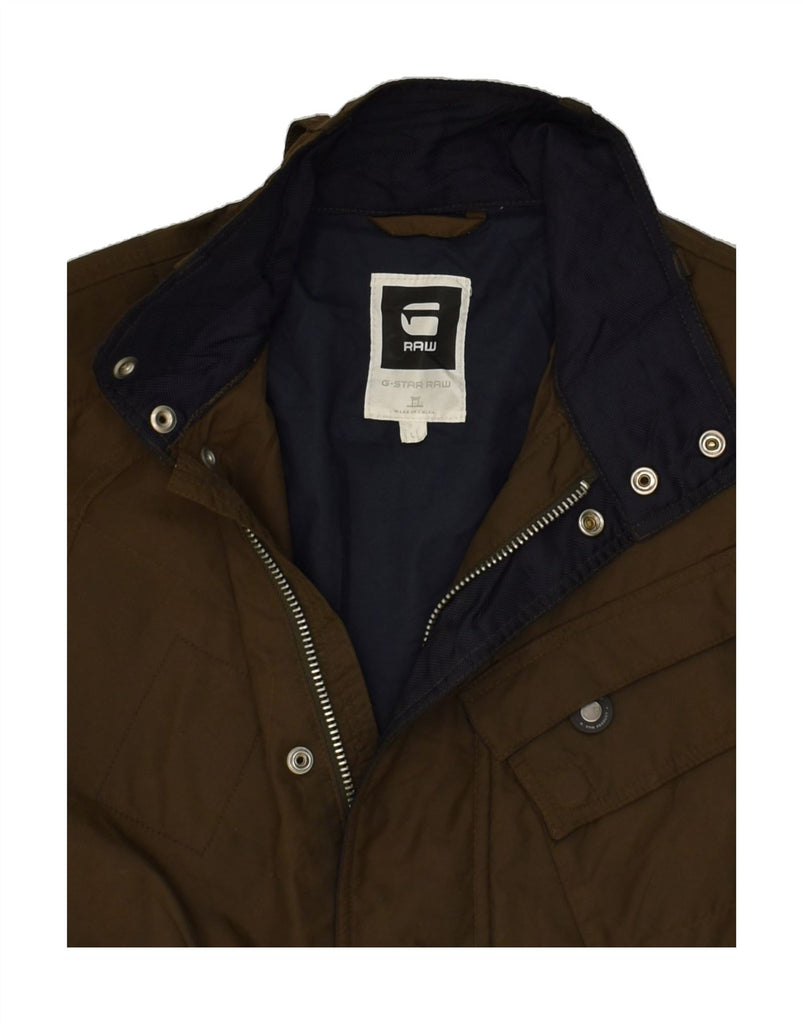 G-STAR Mens Windbreaker Jacket UK 40 Large Brown Nylon | Vintage G-Star | Thrift | Second-Hand G-Star | Used Clothing | Messina Hembry 