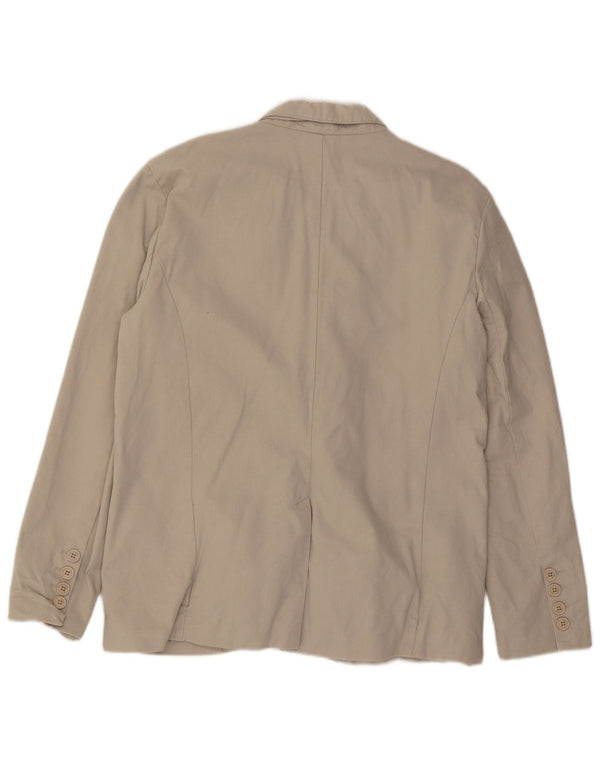 French Connection Mens 2 Button Blazer Jacket UK 42 XL Beige Cotton