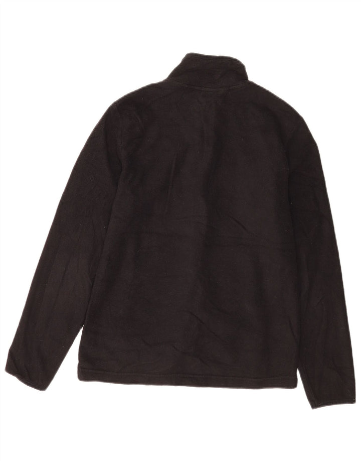 Marks & Spencer Womens Oversized Fleece Jacket UK 10 Small Black Polyester