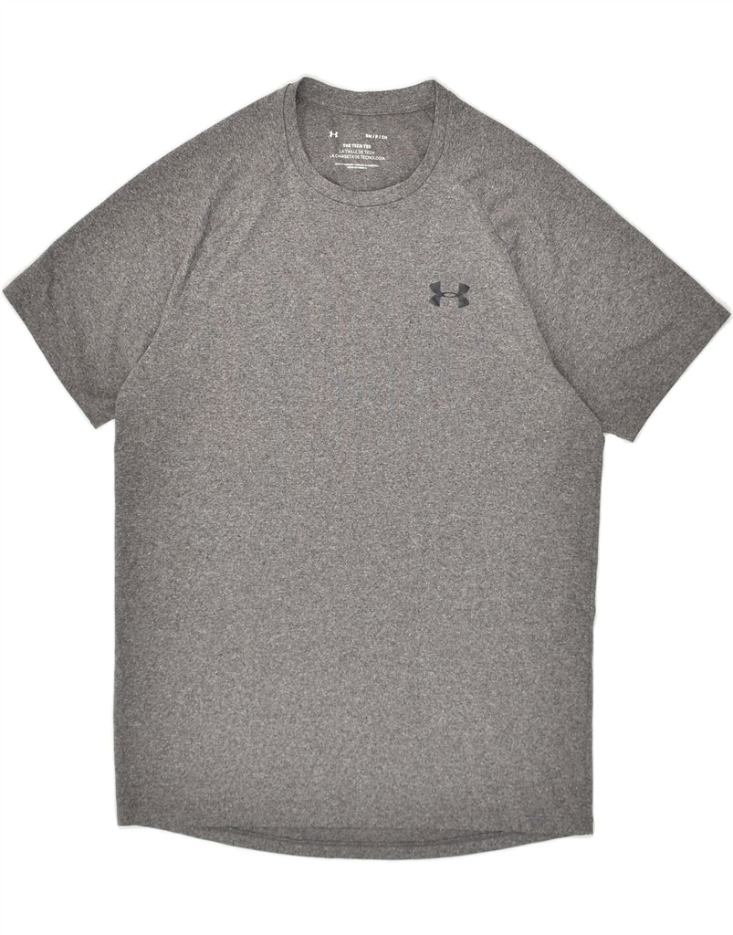 UNDER ARMOUR Mens T-Shirt Top Small Grey Polyester | Vintage Under Armour | Thrift | Second-Hand Under Armour | Used Clothing | Messina Hembry 