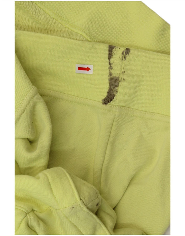 ADIDAS Womens Oversized Short Sleeve Hoodie Jumper UK 28/30 3XL Yellow