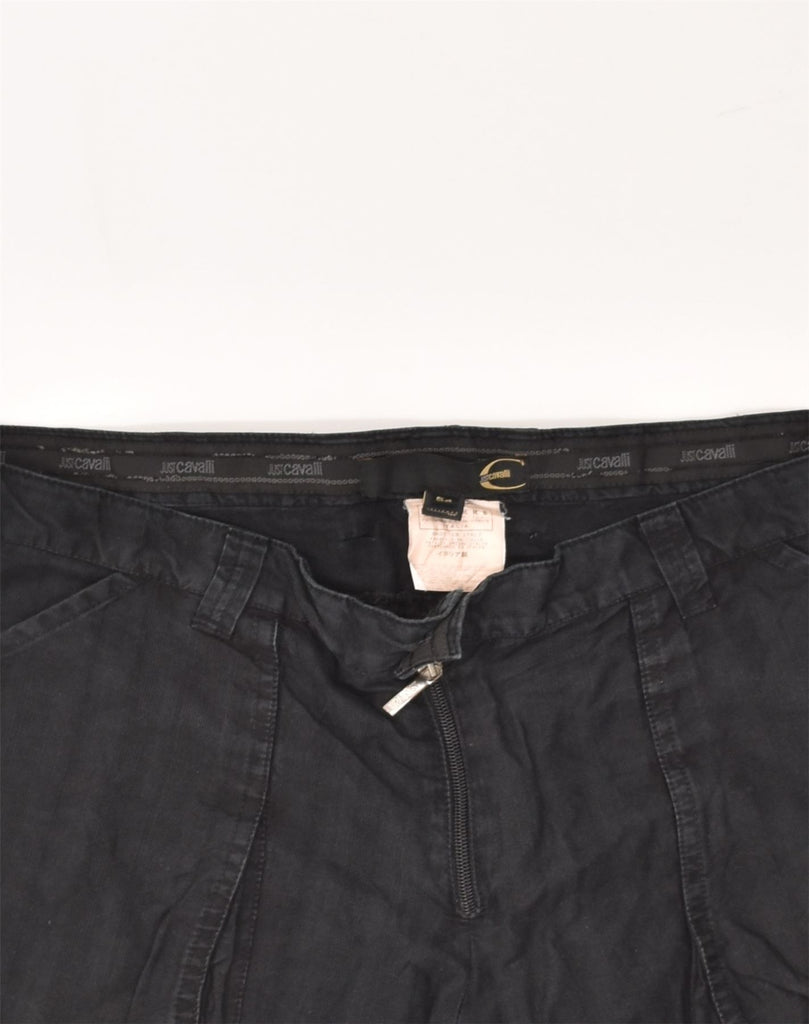 JUST CAVALLI Mens Casual Shorts IT 54 2XL W40 Black Cotton | Vintage Just Cavalli | Thrift | Second-Hand Just Cavalli | Used Clothing | Messina Hembry 