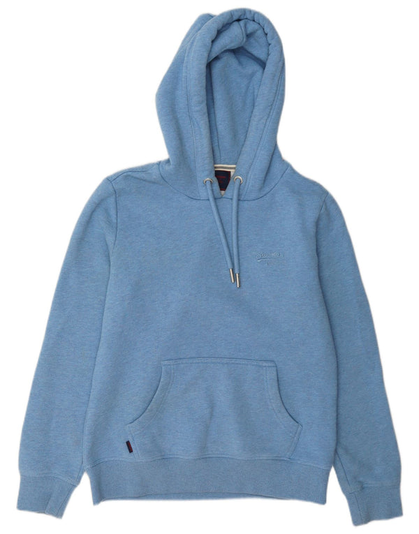 Superdry Womens Oversized Hoodie Jumper UK 10 Small Blue Cotton