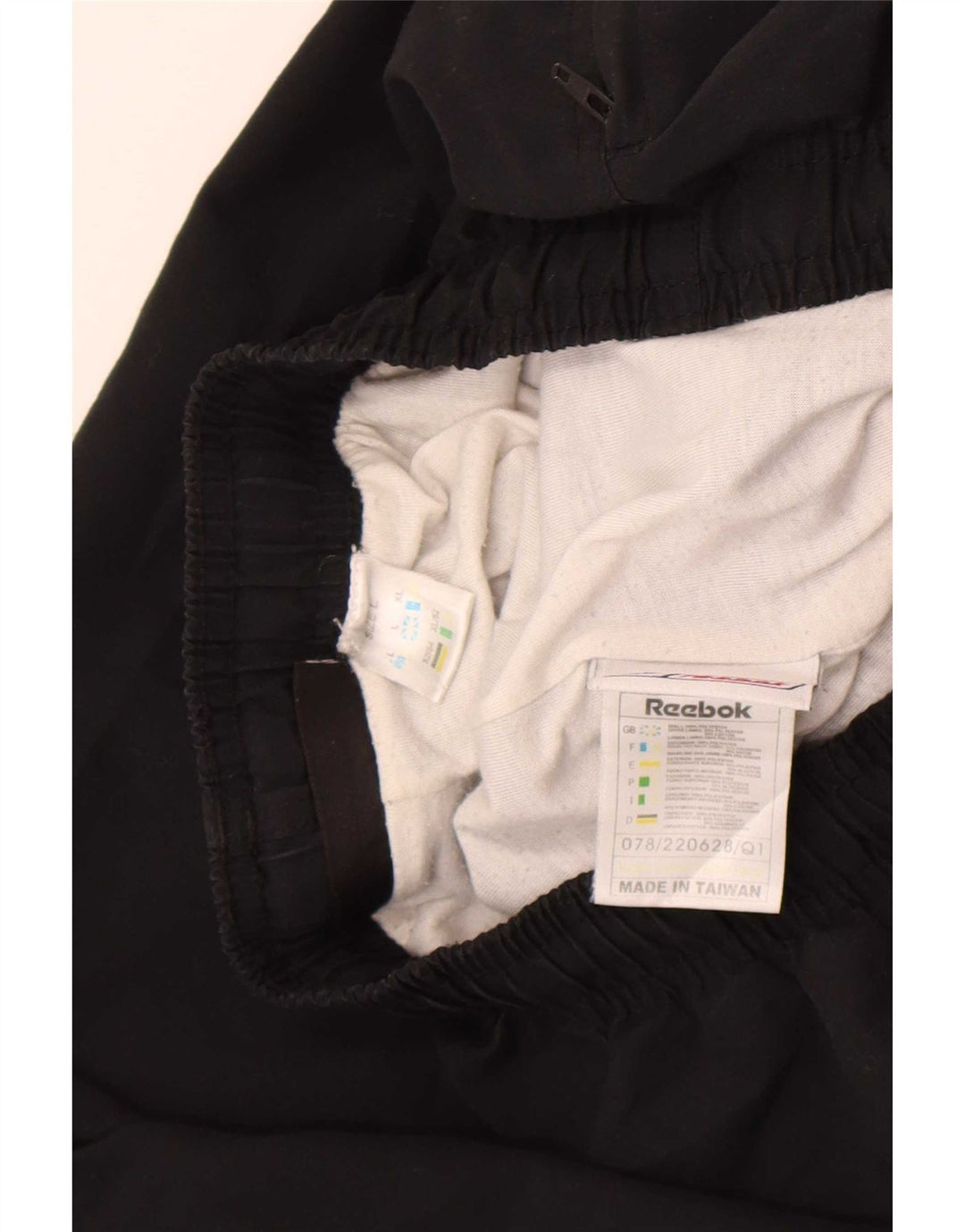 Reebok Mens Tracksuit Trousers Large Black Polyester