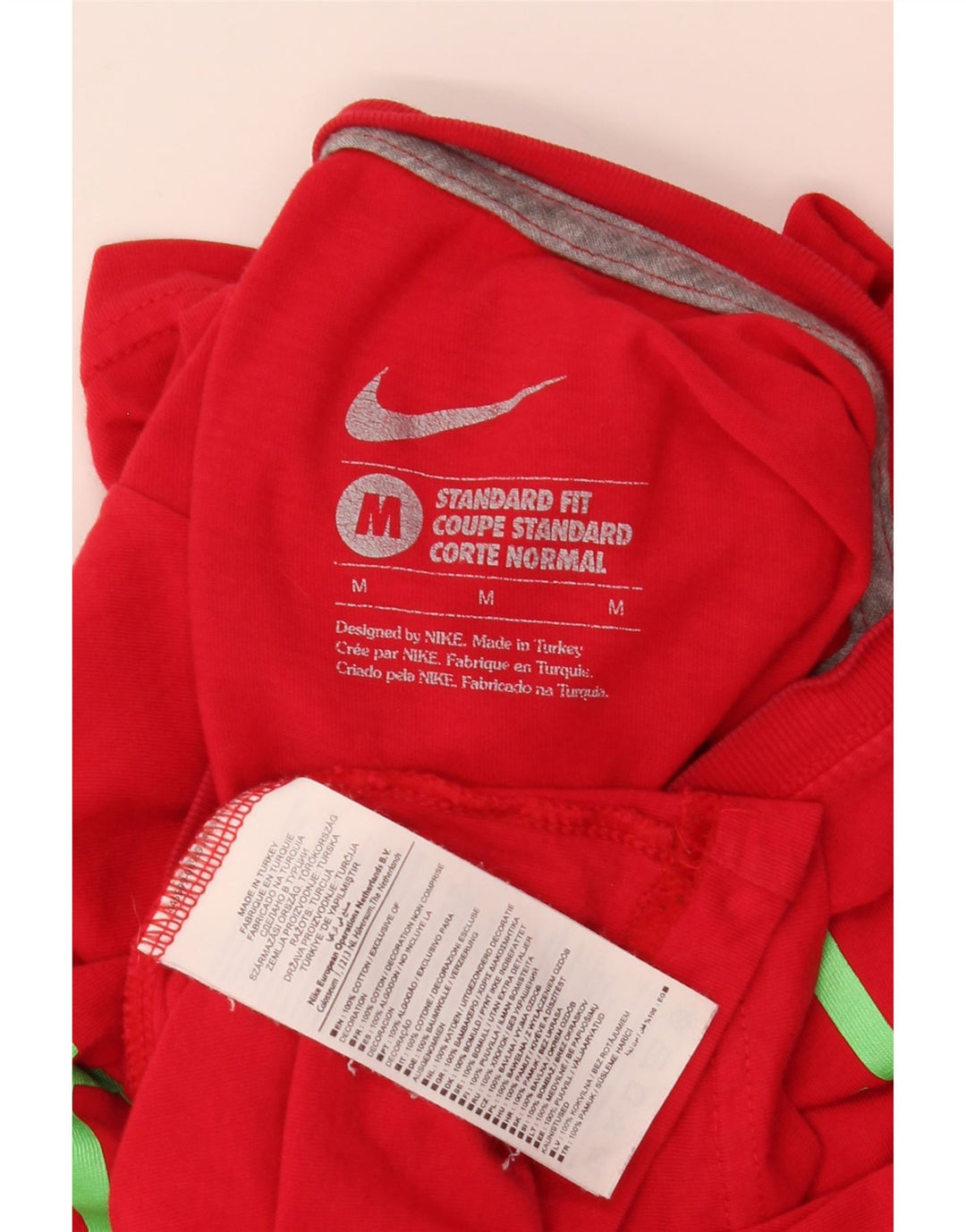 Nike Mens Standard Fit Graphic T-Shirt Top Medium Red Cotton