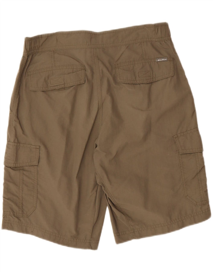 EDDIE BAUER Mens Cargo Shorts Medium W32 Khaki Nylon Vintage Eddie Bauer and Second-Hand Eddie Bauer from Messina Hembry 