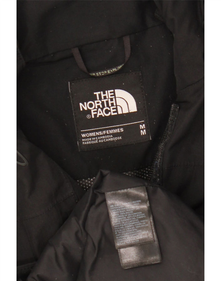 The North Face Womens Hooded Rain Jacket UK 14 Medium Black Polyester