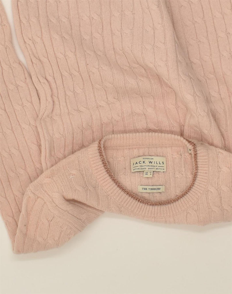 JACK WILLS Womens The Tinsbury Crew Neck Jumper Sweater UK 10 Small Beige | Vintage Jack Wills | Thrift | Second-Hand Jack Wills | Used Clothing | Messina Hembry 