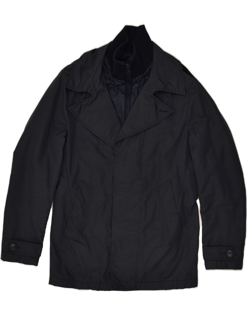 FAY Mens Windbreaker Jacket UK 34 XS Navy Blue Cotton | Vintage Fay | Thrift | Second-Hand Fay | Used Clothing | Messina Hembry 