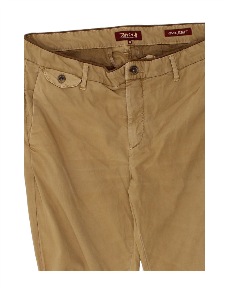 MARLBORO CLASSICS Mens Slim Fit Chino Trousers W38 L34 Brown Classic Vintage Marlboro Classics and Second-Hand Marlboro Classics from Messina Hembry 