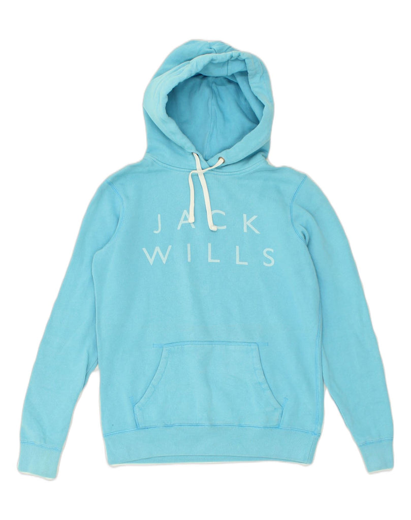 JACK WILLS Womens Classic Fit Hoodie Jumper UK 8 Small Blue Cotton | Vintage Jack Wills | Thrift | Second-Hand Jack Wills | Used Clothing | Messina Hembry 