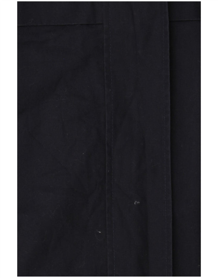 Boden Womens Hooded Parka Jacket UK 8 Small Navy Blue Colourblock Polyester