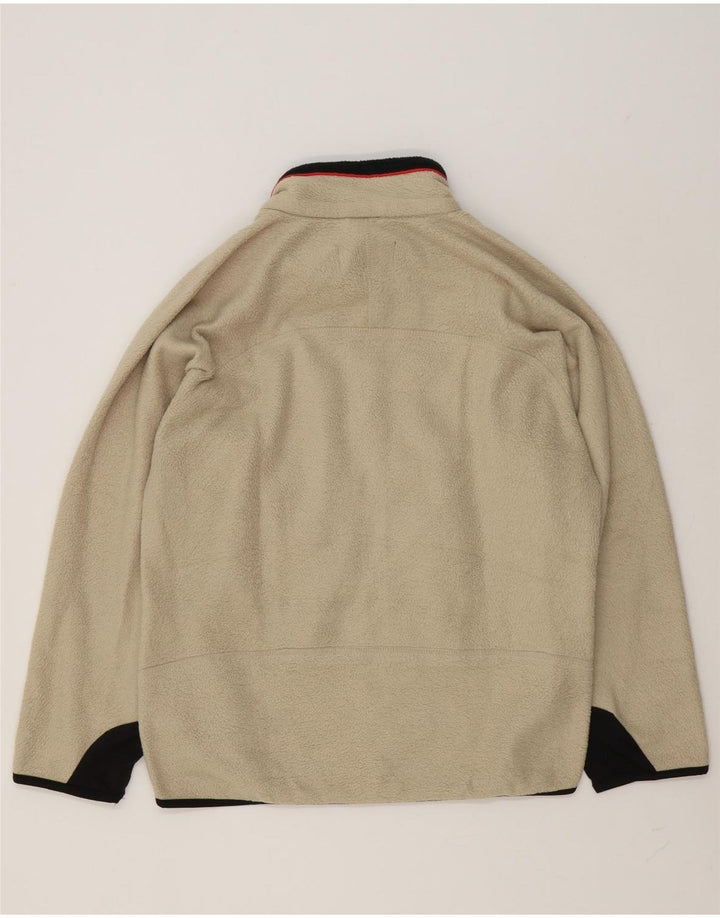 Fila Mens Fleece Jacket UK 36 Small Beige Colourblock Polyester