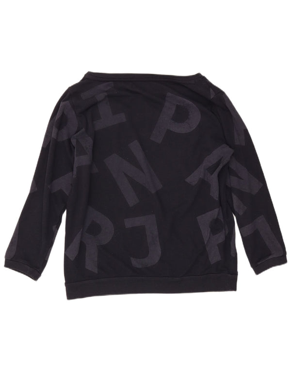 NAPAPIJRI Womens Graphic Sweatshirt Jumper UK 14 Large Navy Blue