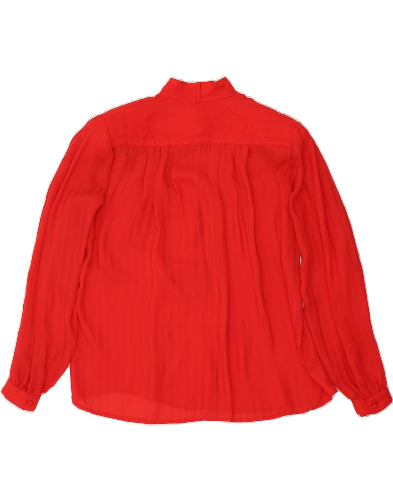 VINTAGE Womens Shirt Blouse EU 42 Large Red Polyester Vintage Vintage and Second-Hand Vintage from Messina Hembry 