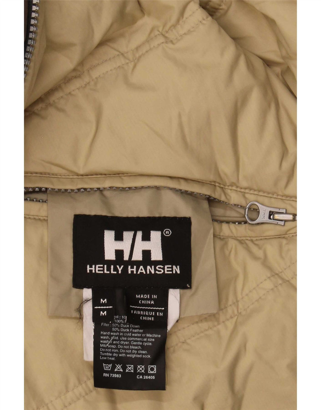 Helly Hansen Mens Reversible Padded Jacket UK 38 Medium Brown Nylon