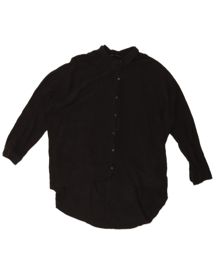 Zara Womens Oversized Shirt Blouse UK 18 XL Black