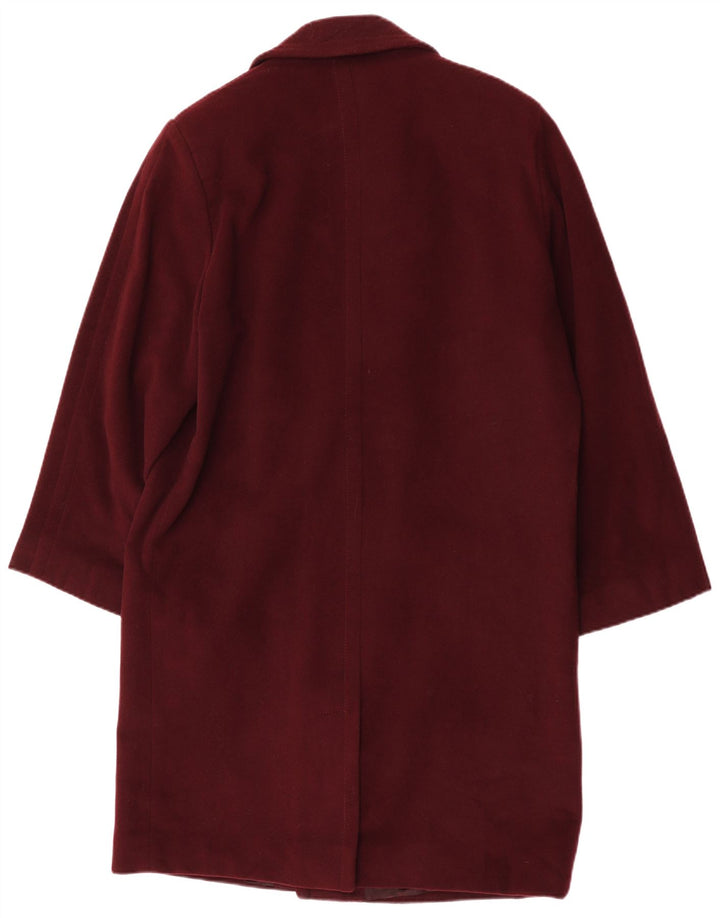 Division Vogue Mens Overcoat IT 48 Medium Burgundy Wool