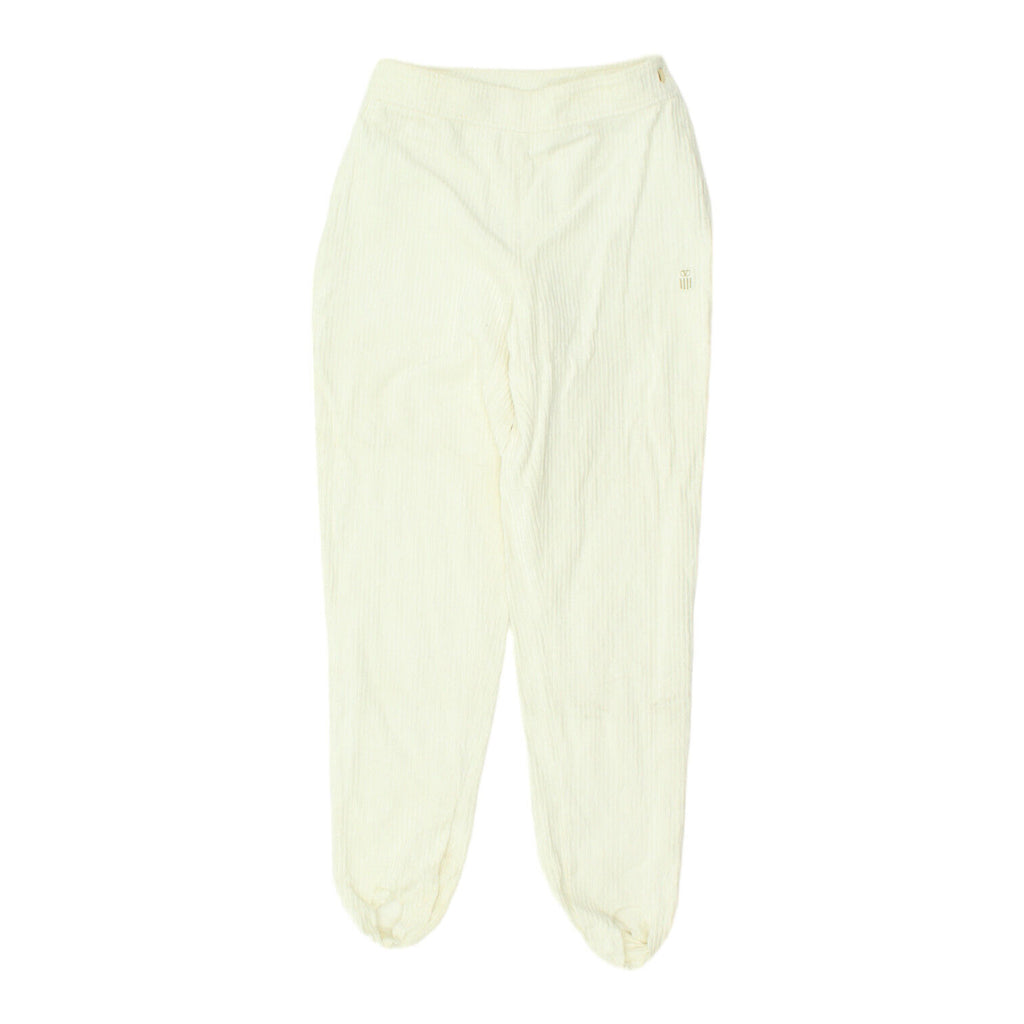 Valentino Sport Womens White Corduroy Stirrup Trousers | Vintage Designer VTG | Vintage Messina Hembry | Thrift | Second-Hand Messina Hembry | Used Clothing | Messina Hembry 