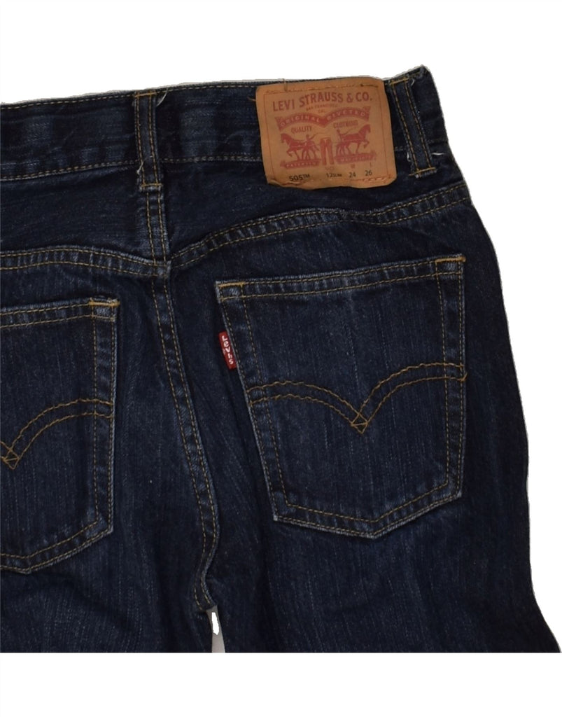 LEVI'S Boys 505 Regular Straight Jeans 11-12 Years W24 L26  Navy Blue | Vintage Levi's | Thrift | Second-Hand Levi's | Used Clothing | Messina Hembry 