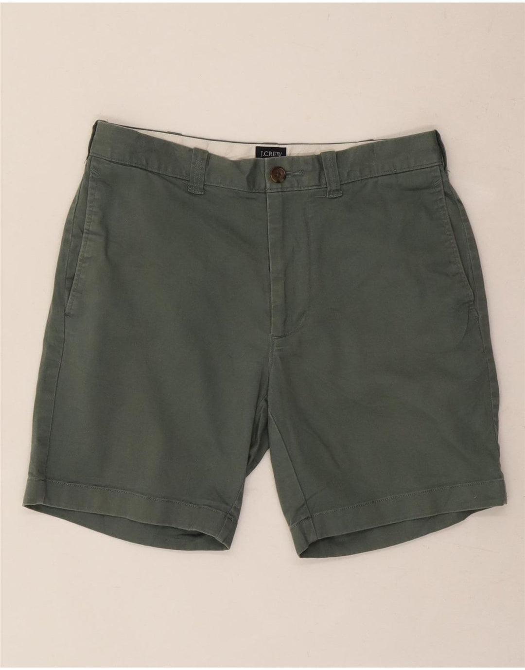J. Crew Mens Chino Shorts W28 Small Green Cotton