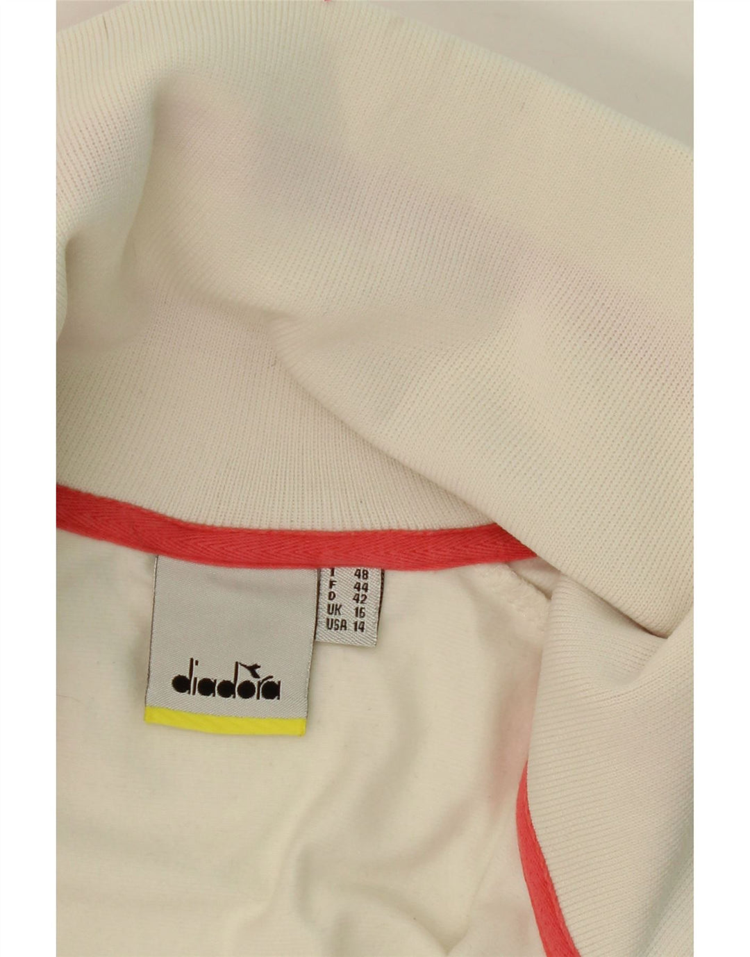 DIADORA Womens Tracksuit Top Jacket UK 16 Large White Polyester Vintage Diadora and Second-Hand Diadora from Messina Hembry 