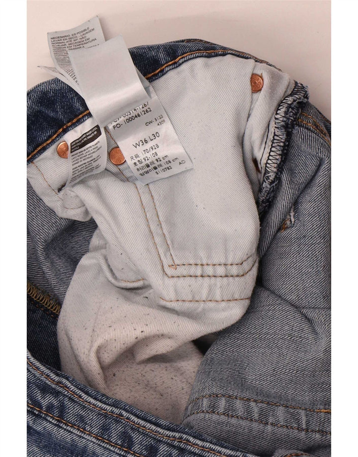 Levi's Mens 514 Straight Jeans W36 L30 Blue Cotton