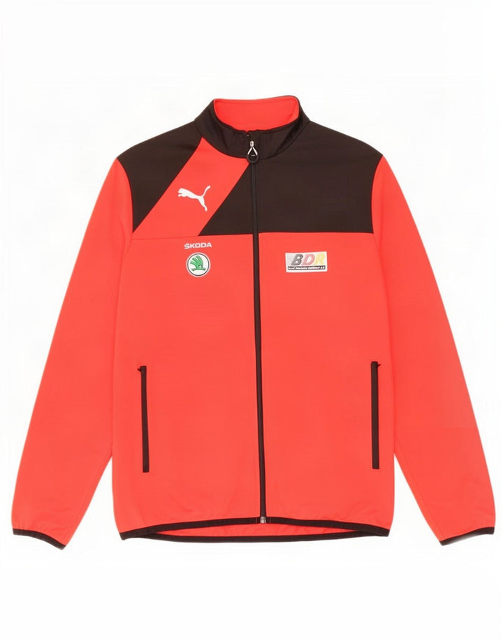 Puma Mens Deutshland Graphic Tracksuit Top Jacket Medium Red Colourblock