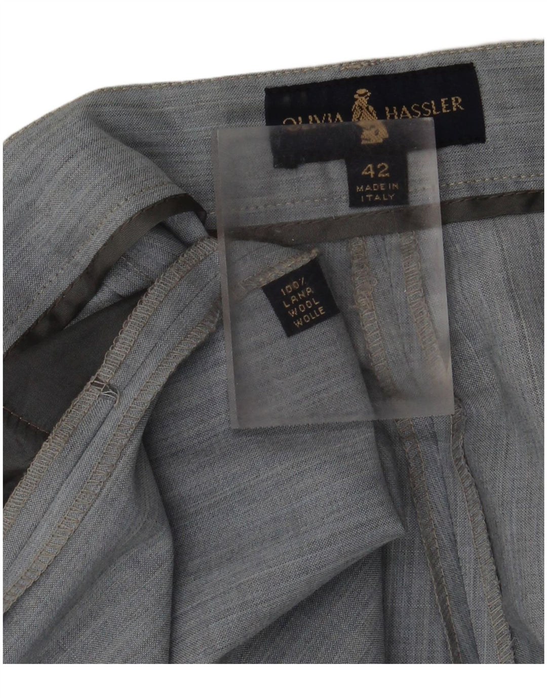 Olivia Hassler Womens High Waist Casual Shorts IT 42 Medium W28  Blue Wool