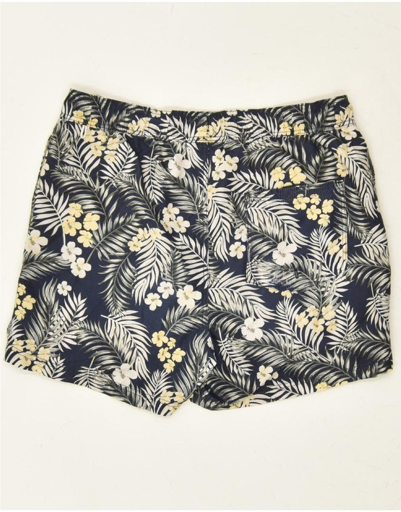 JACK & JONES Mens Swimming Shorts Small Navy Blue Floral Hawaiian | Vintage Jack & Jones | Thrift | Second-Hand Jack & Jones | Used Clothing | Messina Hembry 