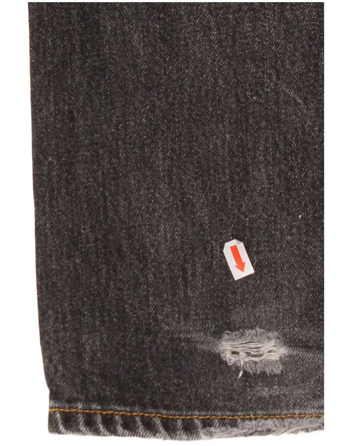 LEVI'S Mens 501 Straight Jeans W32 L32 Black Cotton