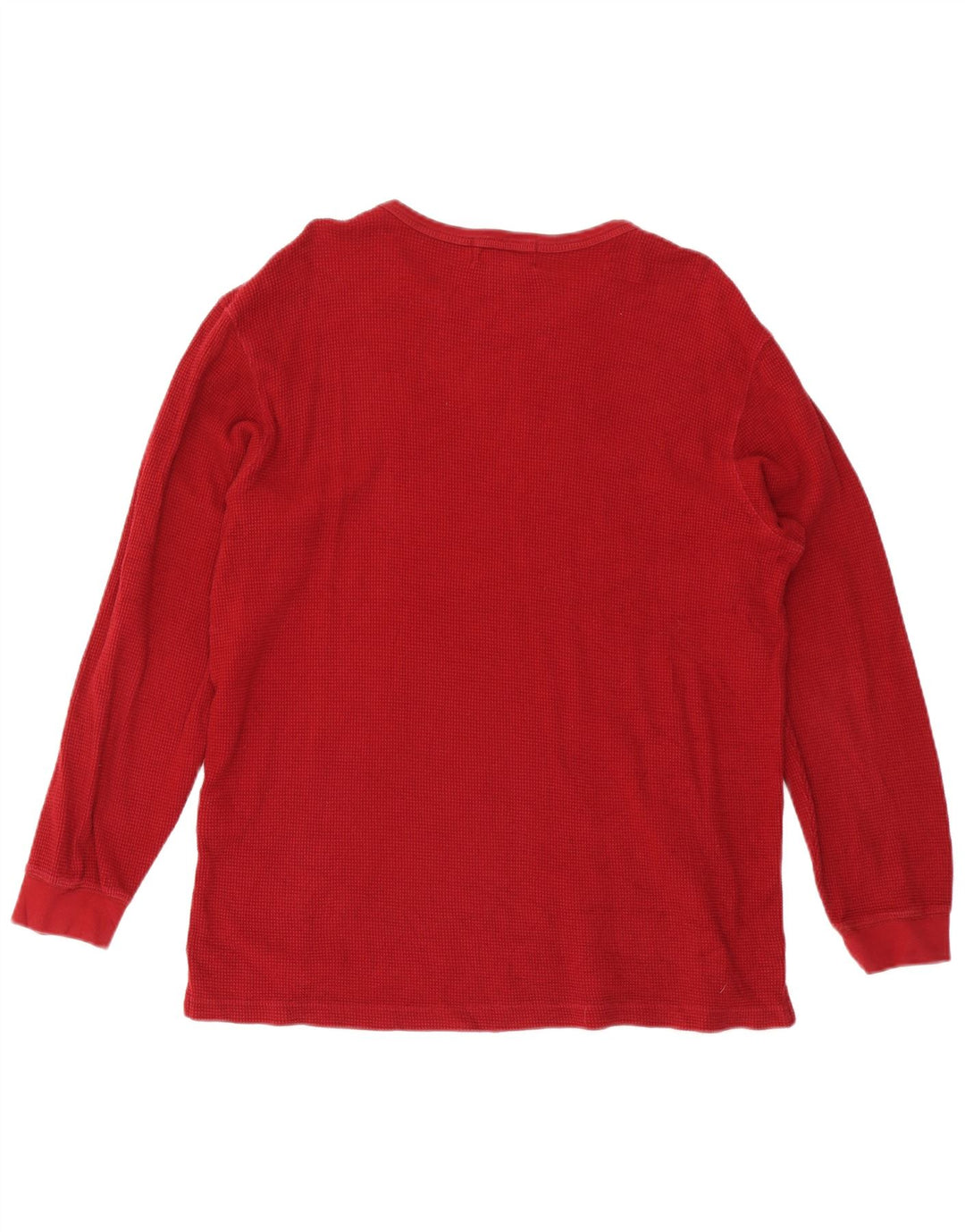Eddie Bauer Mens Top Long Sleeve Medium Red Cotton
