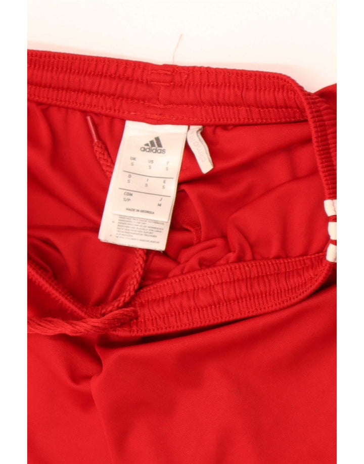 Adidas Mens Climalite Sport Shorts Small Red Polyester