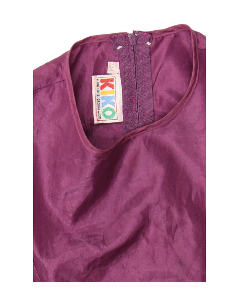 KIKO Girls Long Sleeve A-Line Dress 8-9 Years Purple Vintage Kiko and Second-Hand Kiko from Messina Hembry 