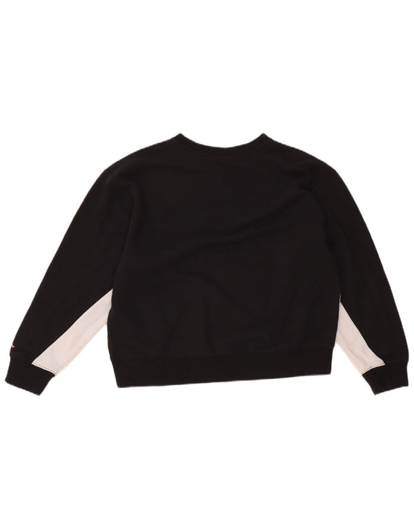Jordan Girls Graphic Sweatshirt Jumper 13-14 Years XL Black Colourblock