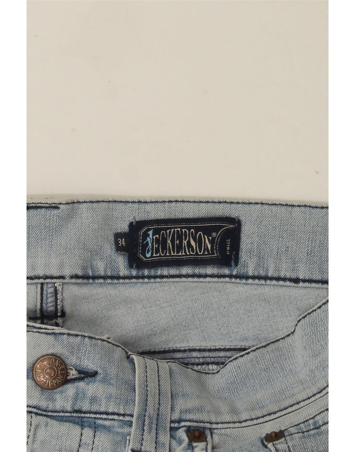 Jeckerson Mens Straight Jeans W34 L33 Blue