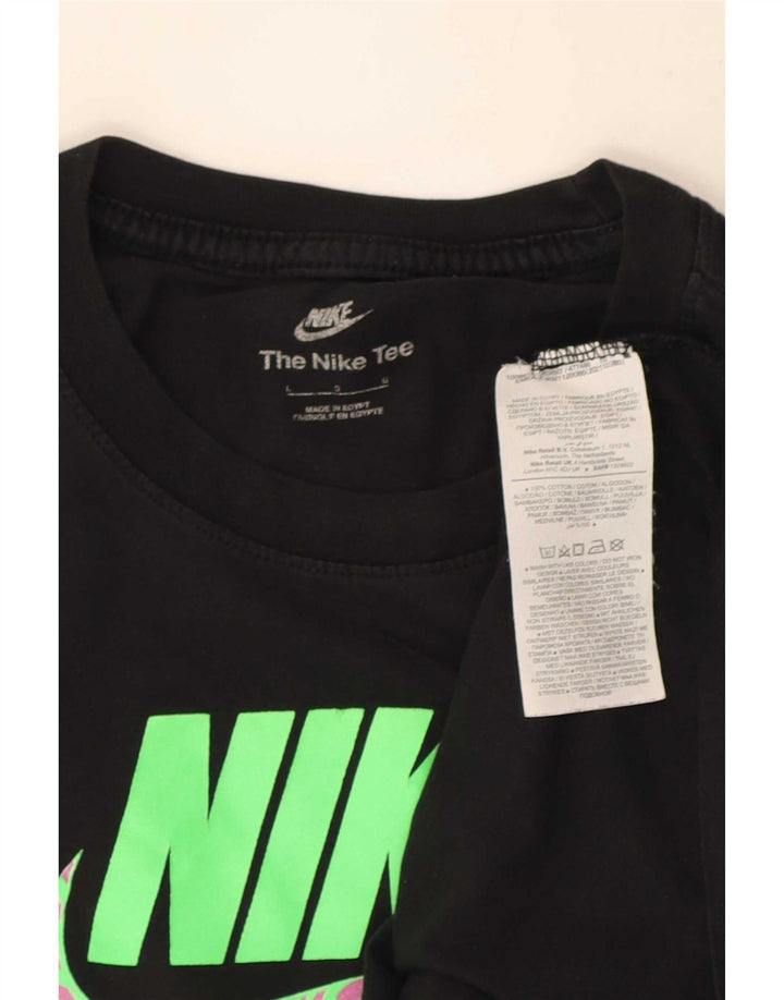 Nike Mens Graphic T-Shirt Top Large Black Cotton