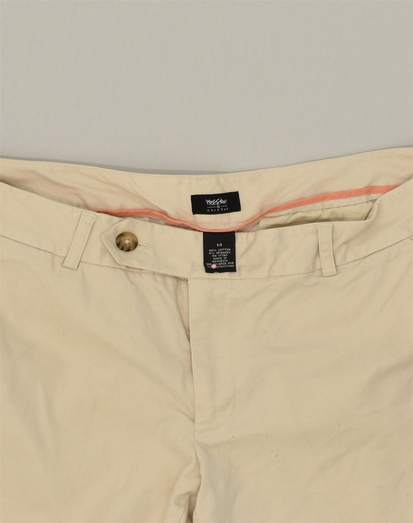 MOSSIMO Womens Straight Chino Trousers US 14 XL W34 L25 Beige Cotton | Vintage Mossimo | Thrift | Second-Hand Mossimo | Used Clothing | Messina Hembry 