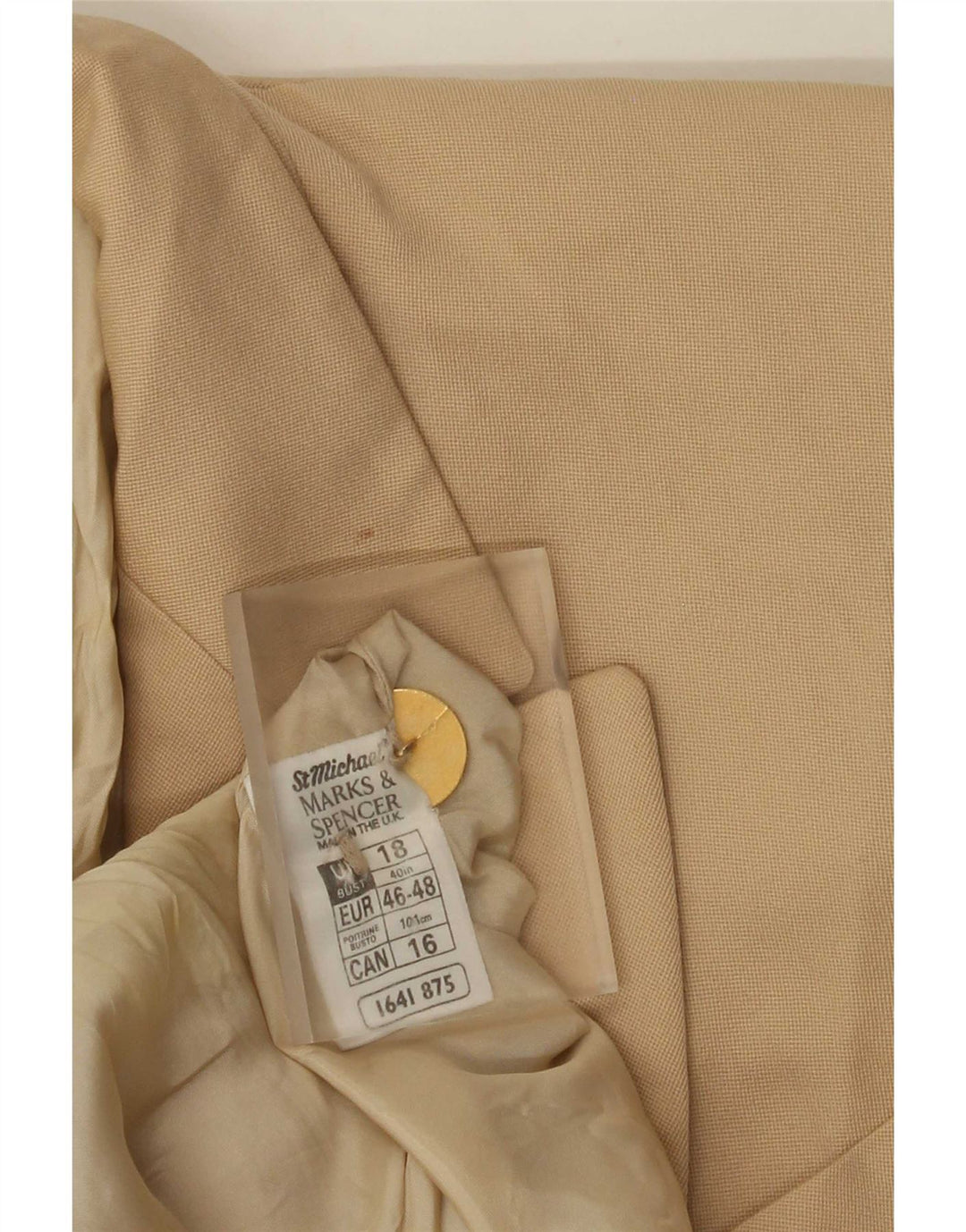 Marks & Spencer Womens St. Michael Blazer Jacket UK 18 XL Beige