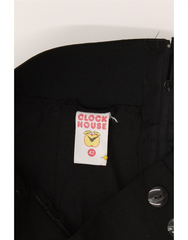 CLOCK HOUSE Womens Pencil Skirt IT 42 Medium W30 Black Polyester Vintage CLOCK HOUSE and Second-Hand CLOCK HOUSE from Messina Hembry 