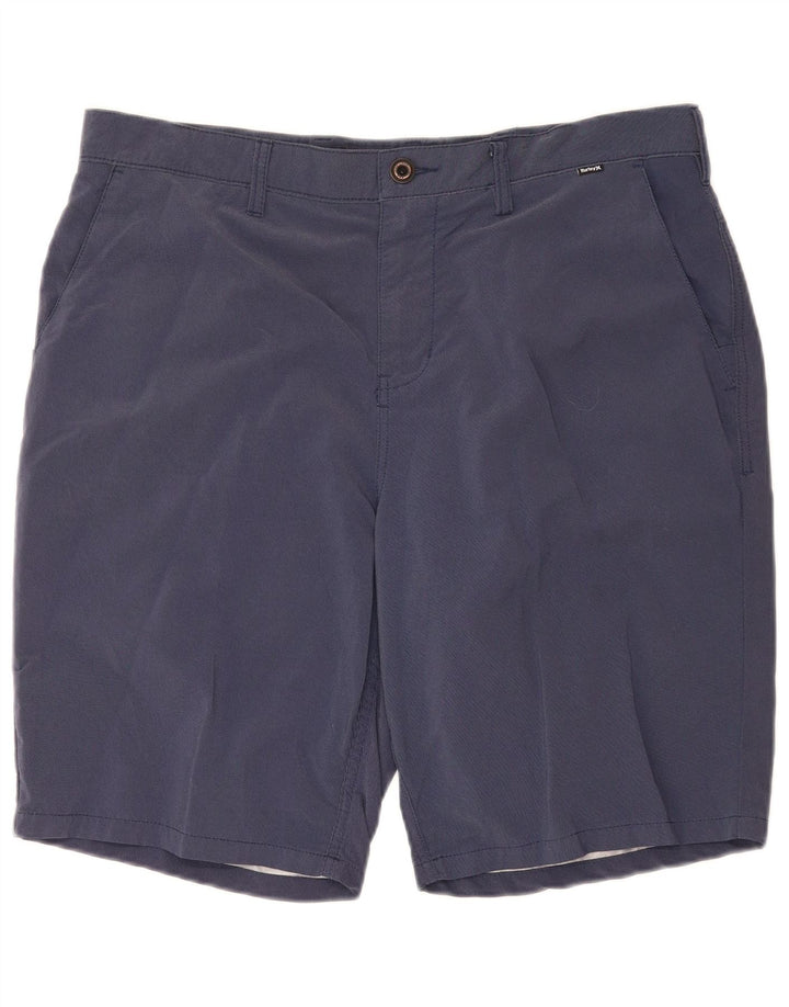 Hurley Mens Chino Shorts W36 Large Navy Blue Nylon