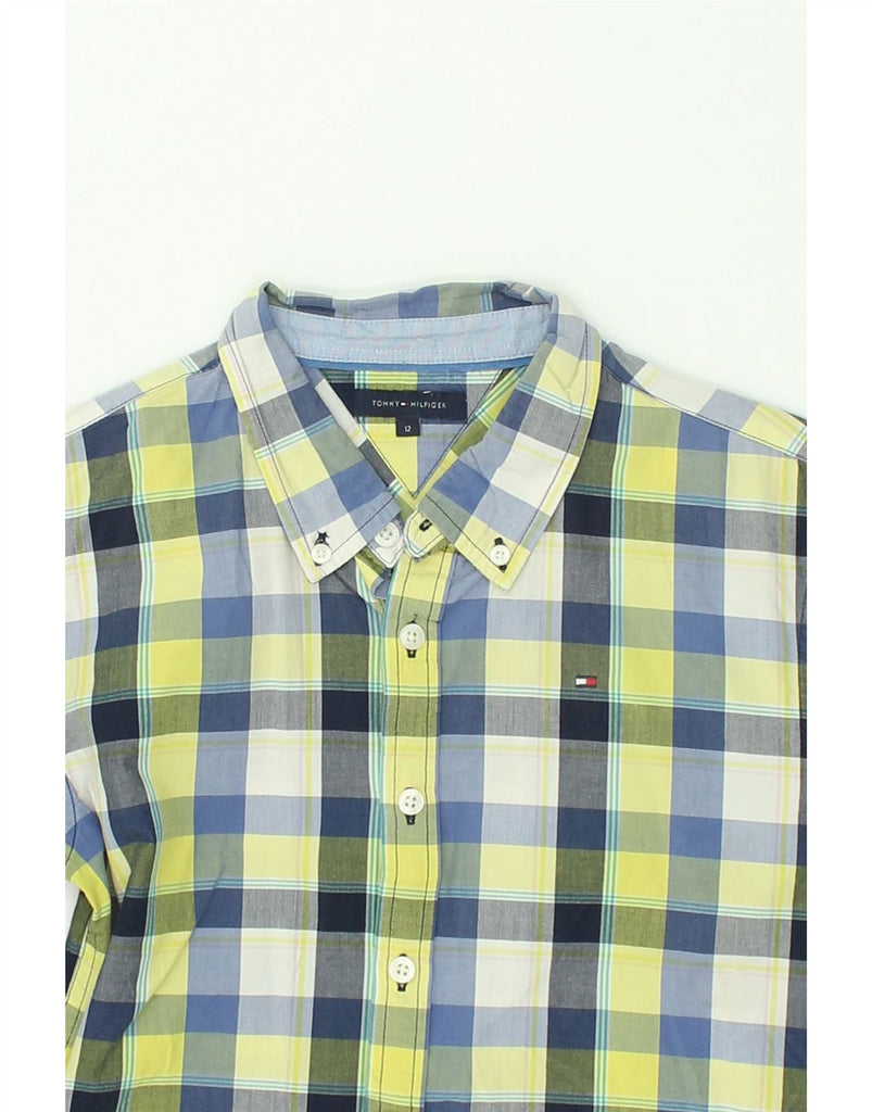 TOMMY HILFIGER Boys Shirt 11-12 Years Multicoloured Check Cotton | Vintage Tommy Hilfiger | Thrift | Second-Hand Tommy Hilfiger | Used Clothing | Messina Hembry 