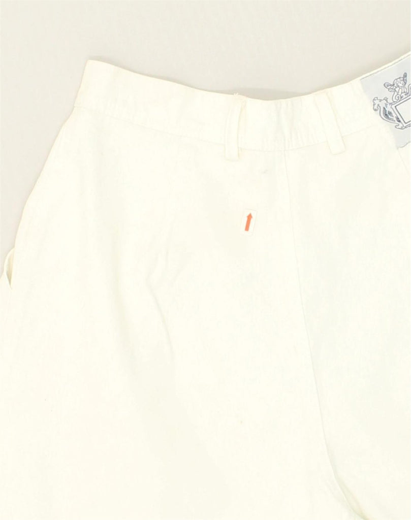 VINTAGE Womens High Waist Pegged Chino Shorts IT 44 Medium W26 White | Vintage Vintage | Thrift | Second-Hand Vintage | Used Clothing | Messina Hembry 