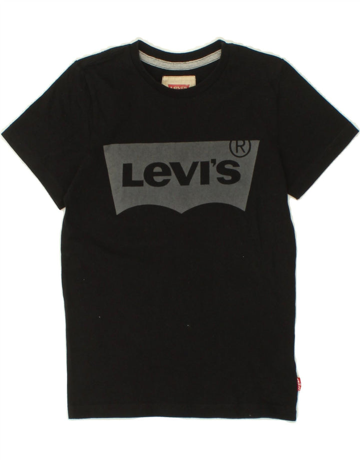 LEVI'S Boys Graphic T-Shirt Top 9-10 Years Black Cotton Vintage Levi's and Second-Hand Levi's from Messina Hembry 