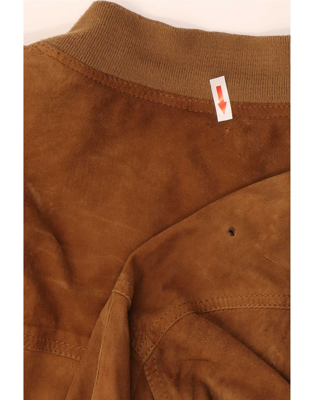 Vintage Mens Suede Bomber Jacket UK 42 XL Brown Leather