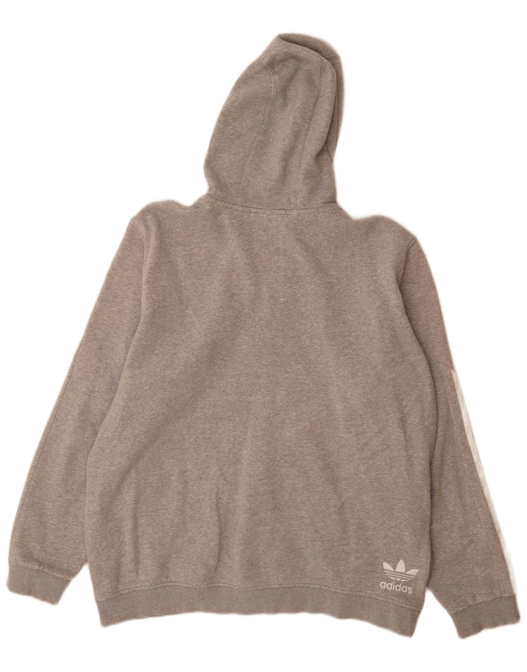 Adidas Mens Graphic Zip Hoodie Sweater XL Grey
